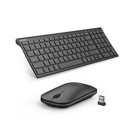 Anker 2.4GHz Wireless Keyboard and Mouse Combo for Windows Devices, Portable Design with Long