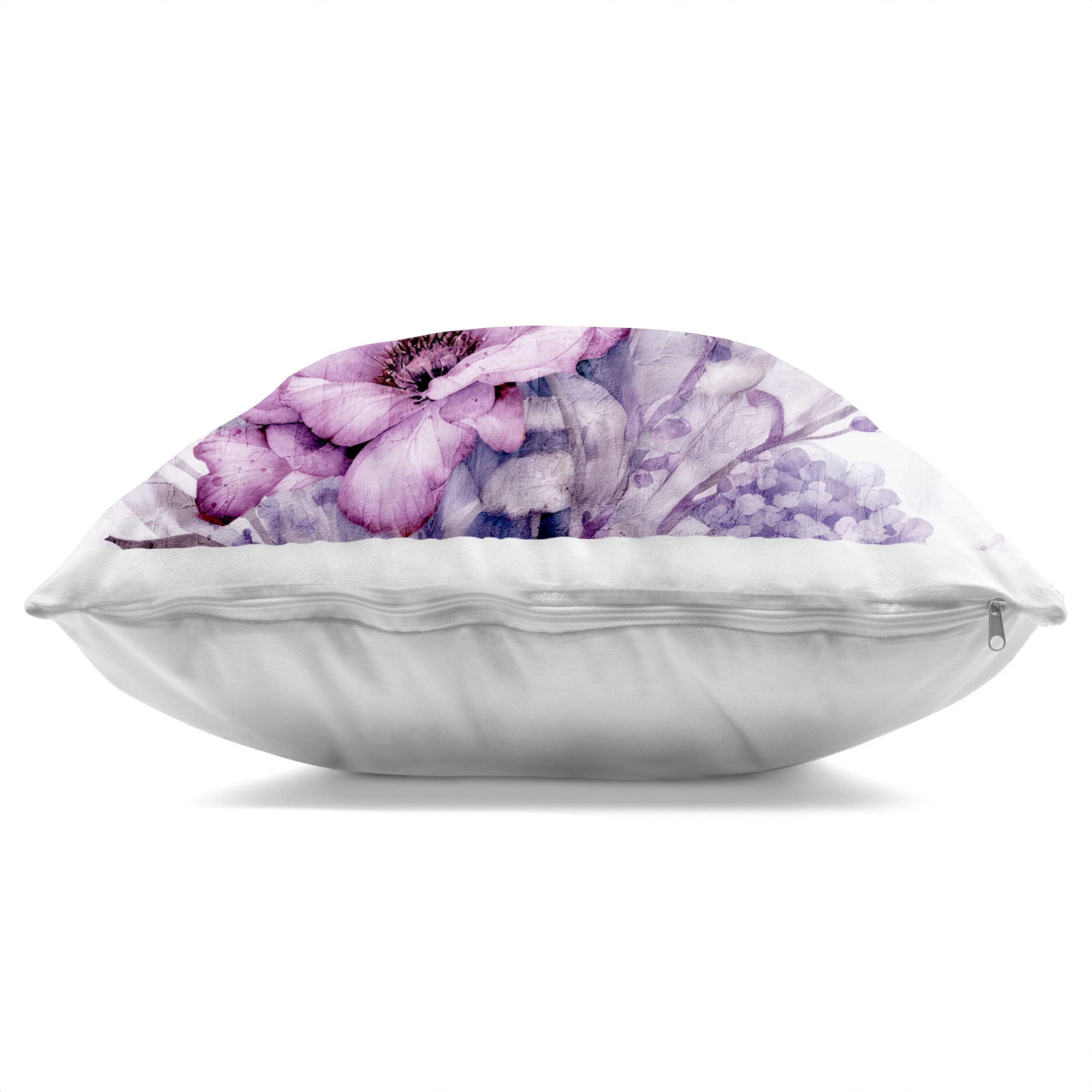 Stupell Industries Purple & Blush Florals Decorative Printed Throw Pillow, design by Kim Allen, 18 x 7 x 18
