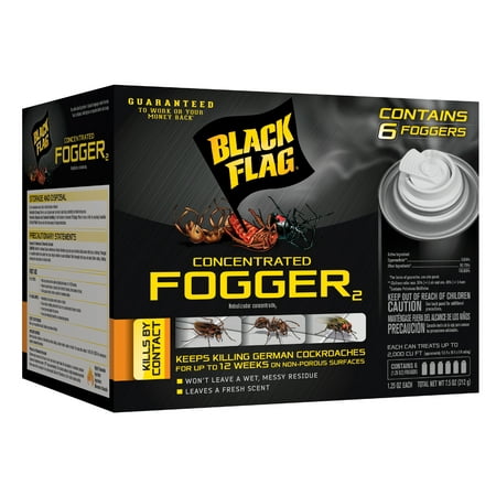 Black Flag Concentrated Insect Fogger, 6ct,1.25 (Best Insect Fogger For Mosquitoes)