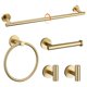 thumbnail image 1 of TNOMS Oro Cepillado Juego de 5 Piezas para Ba&ntilde;o, Toallero de Acero Inoxidable SUS304, Kit de Accesorios de Ba&ntilde;o de 24 Pulgadas para Montaje en Pared, 1 of 7