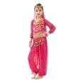 thumbnail image 3 of Dpytoraw Girl's Indian Dance Children's Personality Dance Show Belly Dance Sequin Mesh Set Sequined Dance Outfits Size Pink 7-8 Years, 3 of 3