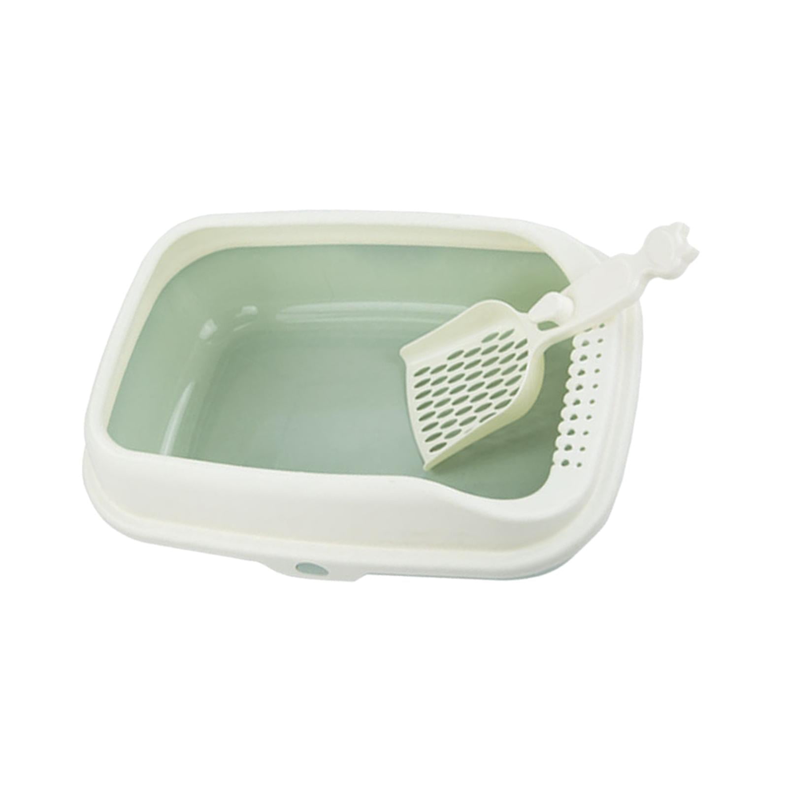 Cat Litter Box with High Sides Cat Sand Basin Open Top Kitty Litter Box Tray