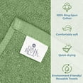 thumbnail image 5 of Dan River Bar Mop Cotton Kitchen Towel pack of 12 Super Absorbent And Reusable Cleaning Cloth - Green, 16x19in, 5 of 9