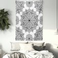 thumbnail image 3 of Mandala Decor Tapestry, Middle Eastern Mosaic Secret Body and Spirit Mandala Motif Active World Image, Wall Hanging for Bedroom Living Room Dorm Decor, 40W X 60L Inches, Black, by Ambesonne, 3 of 5