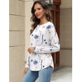 thumbnail image 5 of Zeagoo Womens Henley Tops Long Sleeve Boho Style Tee Shirts Dressy Outfits Blouses Business Casual, 5 of 6