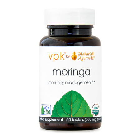 Organic Moringa | 60 Herbal Tablets - 500 mg ea. | Powerful Antioxidant & Superfood | Support a Healthy Inflammatory Response | Boosts Immunity & Natural