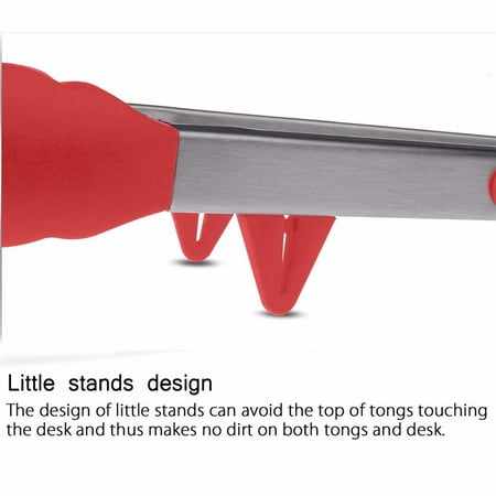 

Tepsmf Home 9 Inch Extra Long Tong Kitchen Tongs Heat Resistant Cooking Tongs Storage Containers