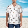 thumbnail image 2 of Xecao Bbaseball Dog print Hawaiian shirt - a stylish short-sleeve button-down for men, perfect for casual beach and tropical outings., 2 of 9