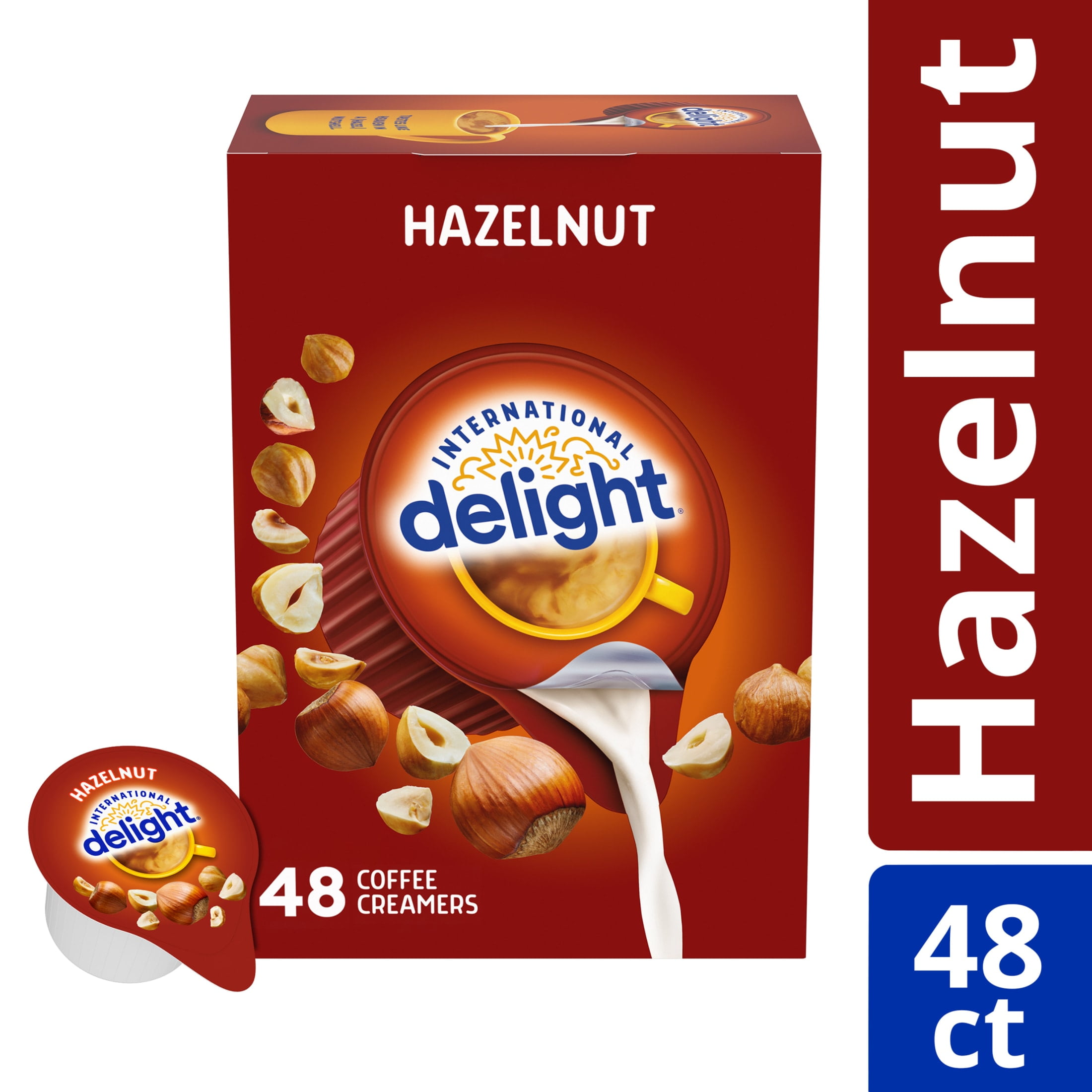 International Delight Hazelnut Coffee Creamer Singles, 48 Count