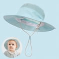 thumbnail image 2 of TOWED22 Baby Sun Hat UPF 50+ Sun Protective Toddler Bucket Hat Summer Kids Beach Hats Wide Brim Outdoor Play Hat for Boys Girls(Light Blue,2-7 Y), 2 of 4
