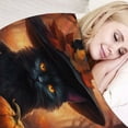 thumbnail image 2 of Couverture Imprimée Halloween 70X100cm Flanelle Chaude pour Famille Nuits d'Automne Confortables, 2 of 7