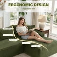 thumbnail image 6 of Aukfa 96" L-Shaped Cloud Sectional Sofa, Modular Boneless Couch with Deep Seat&Right-Facing Chaise for Living Room, Corduroy, Green, 6 of 8