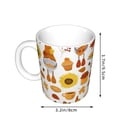 thumbnail image 2 of Yiaed Gnomes Autumn Harvest Print Ceramics Coffee,Large Handle Design,Extra Large Tea and Coffee Cup for Office and Home Mugs, 2 of 6