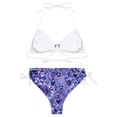 thumbnail image 5 of Alvivi Women's Fish Scale Printed Two Piece Bikini Sets Lace Up Padded Brazilian Bathing Suits Type I L, 5 of 7