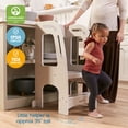 thumbnail image 6 of ECR4Kids Chef's Helper Kitchen Step Stool Tower with Handles, Childrens Furniture, White Wash, 6 of 9