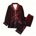 thumbnail image 3 of QLEICOM Fall Pajamas Women,Pj Sets for Woman,Women's Christmas Pajama Set with Hooded Long Sleeve Top and Matching Bottoms Festive Sleepwear for Holiday Celebrations and Cozy Nights, 3 of 6