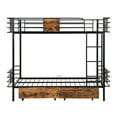 thumbnail image 4 of Euroco Metal Twin XL over Twin XL Bunk Bed with Storage Drawers, Black, 4 of 11