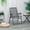 Gray, variant on LiteHaven Patio Folding Chair, Outdoor Bungee Sling Chair w/Armrests, Portable Lawn Chair for Camping, Garden, Pool, Beach, Backyard,Brown