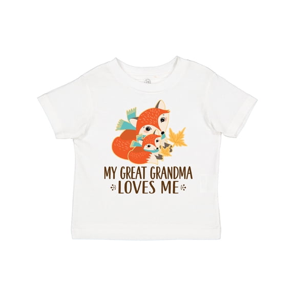 Inktastic My Great Grandma Loves Me Fox Boys or Girls Toddler T-Shirt