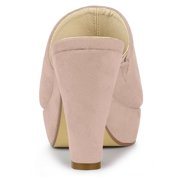 Allegra K - Sandalias De Tacón De Bloque Con Hebilla De Color
