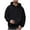 Black, variant on Men Solid Color Basic Hoodies Drawstring Fashion Sports Loose Pullover Hooded Sweatshirts with Pockets Activewear White XXL