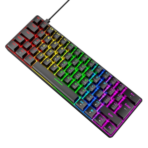 mecánico para juegos con cable 62Keys UK retroiluminado para interruptor Sunnimix Teclado mecánico