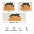 thumbnail image 2 of Yayeee Pillowcase Standard Size Set of 2 Satin Wrinkle Resistant Pillow Case, Sleeping Black Cat, 2 of 7