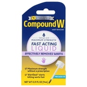 Compound W Maximum Strength Fast Acting Liquid Wart Remover, Salicylic Acid, 0.31 fl oz