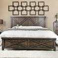 thumbnail image 5 of Furniture of America Andrew Rustic Wood King Panel Bed in Dark Walnut, 5 of 7