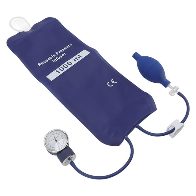 Sac de Perfusion sous Pression, Sac de Pression pour Transfusion Sanguine Réutilisable avec Manomètre Doré pour Urgence Clinique