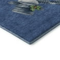 thumbnail image 3 of Addison Rugs Mayfield Premium Machine Washable Transitional Holiday Snowman Navy Round Rug, 8' x 8', 3 of 6