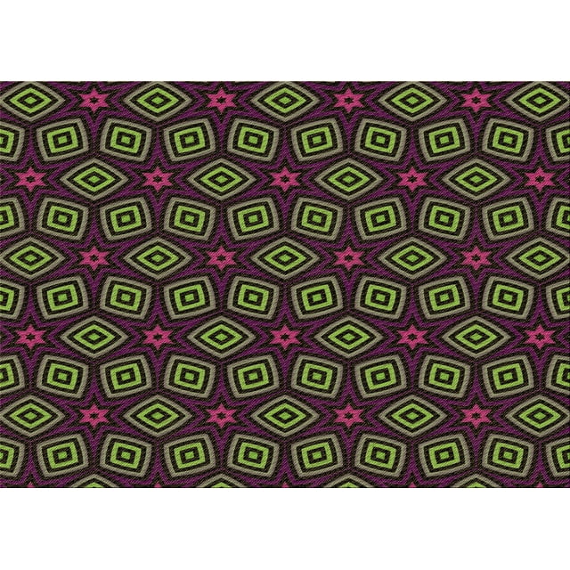 Ahgly Company Machine Washable Indoor Rectangle Transitional Fern Green Area Rugs, 7' x 10'