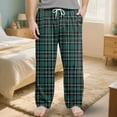 thumbnail image 2 of Mens Pajama Pants Flannel Men's Pajama Pants Comfy Lightweight Plaid Drawstring Pajama Lounge Sleep Pants with Pockets, 2 of 5