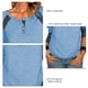 thumbnail image 5 of Blusa informal azul claro para uso diario, túnica elegante de manga larga con botones talla S, 5 of 6