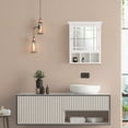 thumbnail image 2 of Teamson Home Armoire à Pharmacie Rangement de Salle de Bain 1 Tablette de Porte Miroir Blanc, 2 of 9