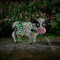 thumbnail image 4 of Solar Powered Light Up Led Giraffe Chicken Copper Metal Effect Garden Animal Sculptures Stunning Versatile Decoration Garden Decoration - Cow, 4 of 5
