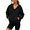 Black, variant on Tdoqot Womens Hoodie with Pockets- Fall Zip Up Long Sleeve Casual Loose Fit Sweatshirt Track Jacket Gray Size S-2XL