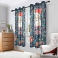 thumbnail image 2 of Yayeee Window Curtains Light Filtering 63"x42" Grommet Panel Pair Home Living Room Decor, Blue Christmas Santa, 2 of 7