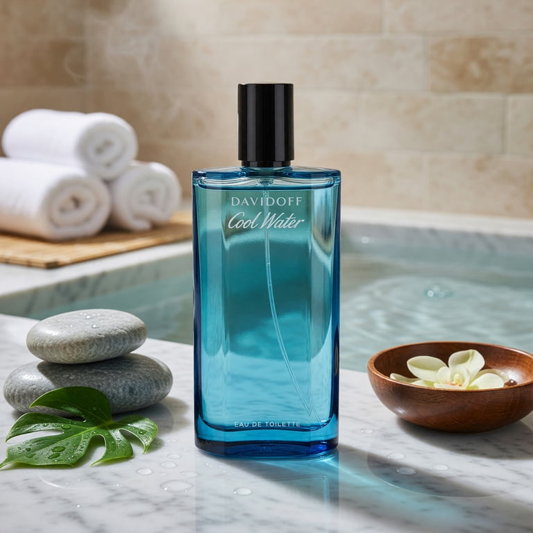 Davidoff Cool Water, 4.2 oz Eau De Toilette Spray for Men, Crisp
