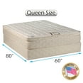 thumbnail image 2 of Tomorrow's Dream Inner Spring Eurotop (Pillow Top) Queen Size (60"x80"x10")Mattress and Box Spring Set - Medium Soft, Fully Assembled, Good for your back, Orthopedic, by Dream Solutions USA, 2 of 3