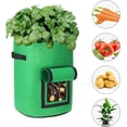 thumbnail image 4 of NAMZI Potato Grow Bag with Flap and Handles, Easy to Harvest Planter Pot Garden Planting Grow Bags for Potato Tomato Onions, Taro, Radish, Carrots and Other Vegetables Breathable,7Gallons(Black), 4 of 5