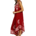 thumbnail image 4 of Sakkas Zayna Embroidered Caftan Dress - Red / White - OS, 4 of 4