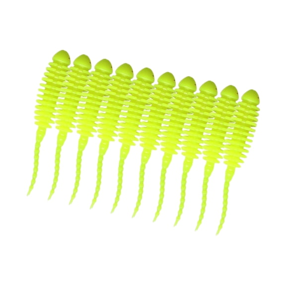 BIBABLYKE 10pcs Fishing Lure Tiny Worm Baits 35mm 0.25g Mini Needle Tail Soft Baits Simulation Lures Silicone Artificial Baits