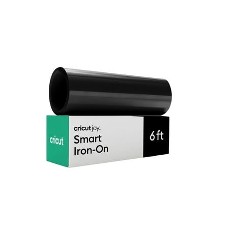 Cricut Joy Smart Iron-On Vinyl Roll- Black Heat Transfer Vinyl, 5.5 in x 6 ft