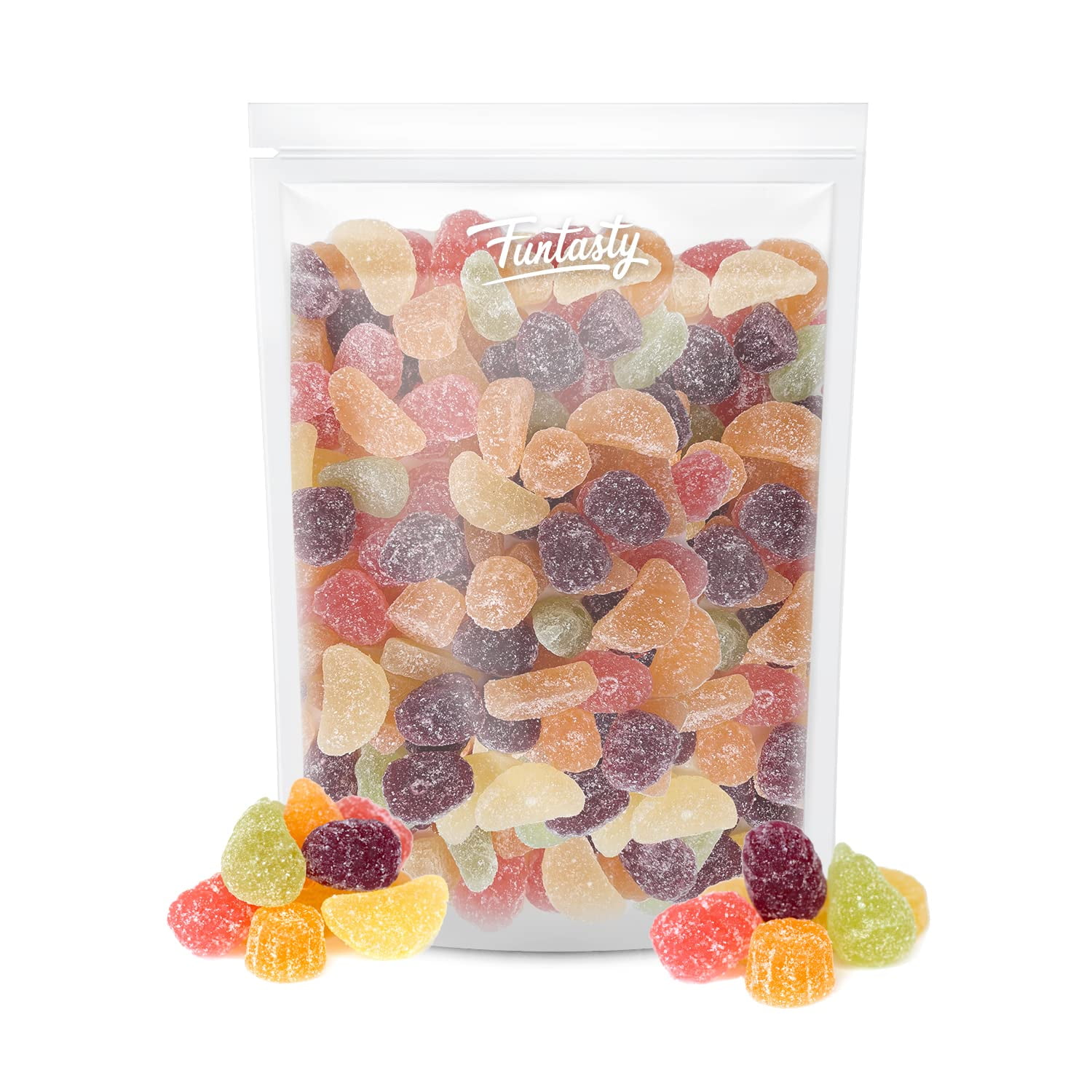 Funtasty Assorted Fruit Jelly Candy, Unwrapped, Gluten Free, Bulk Pack