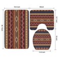 thumbnail image 3 of Boho Multicolor Geometric Ethnic Pattern Bathroom Rugs Sets 3 Piece,Toilet Cover Set,Absorbent Non Slip Bathroom Mats Sets with U-Shaped Contour Rug Toilet Rug Set, 3 of 5