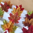thumbnail image 4 of Ludlz 100 Pcs Fall Fake Silk Autumn Maple Leaves Bulk Artificial Fall Leaf Foliage for Thanksgiving Table Door Fall Wedding Party Birthday Baby Shower Decorations, 4 of 7