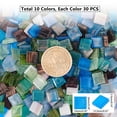 thumbnail image 6 of 300pcs Square Mosaic Tiles Glass Mosaic Pieces Chips Vases Picture Frames Flowerpots Mosaic PiecesDIY, 6 of 8