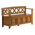 thumbnail image 1 of Atlin Designs Transitional Wood Entryway Storage Bench in Avalon Brown, 1 of 10