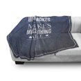 thumbnail image 3 of Wording Soft Flannel Fleece Throw Blanket, Wise Words About Learning from Your Mistakes with Vintage Hipster Design, Cozy Plush for Indoor and Outdoor Use, 60" x 80", Blue Umber White, by Ambesonne, 3 of 6